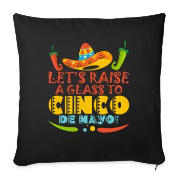 Cinco De Mayo Party Viva Mexico Cinco De Mayo Lehr - Sofakissenbezug 45 x 45 cm - Schwarz - Vorne