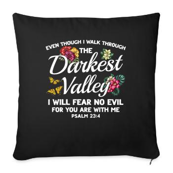 Inspirational Christian Jesus God Gift - Sofa pillowcase 17,3'' x 17,3'' (45 x 45 cm) - black - Front