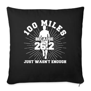 Ultralauf Ultramarathonläufer Marathonläufer Gesch - Housse de coussin décorative 45 x 45 cm - noir - Devant