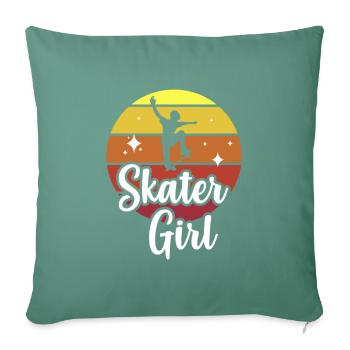 Skateboarding Skateboard Skater Girl - Sofakissenbezug 45 x 45 cm - Tanngrün - Vorne