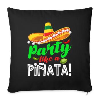 5 De Mayo Viva Mexico Cinco De Mayo Cadeau - Housse de coussin décorative 45 x 45 cm - noir - Devant