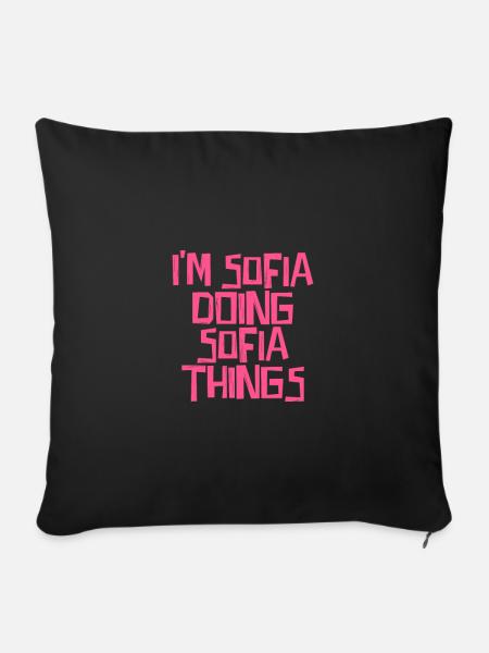 I'm Sofia doing Sofia things - Sofakissenbezug 45 x 45 cm - Schwarz