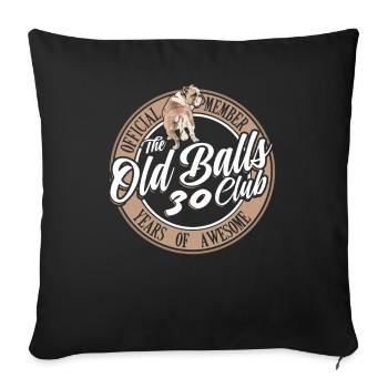 30 ans The Old Balls Club Membre du 30e anniversaire - Housse de coussin décorative 45 x 45 cm - noir - Devant