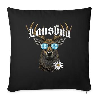 Lausbua T-shirt Chemise traditionnelle homme Chemise traditionnelle - Housse de coussin décorative 45 x 45 cm - noir - Devant