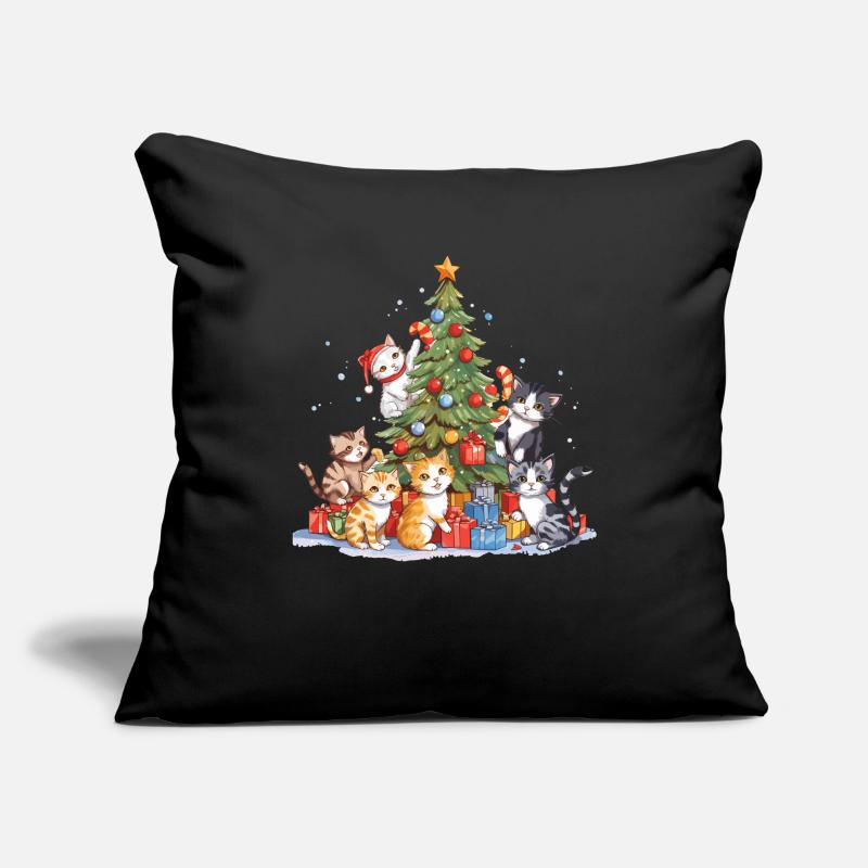 Christmas Tree Cats Cat Tree Kitten Gift Sofa pillowcase 17,3'' x 17,3'' (45 x 45 cm)