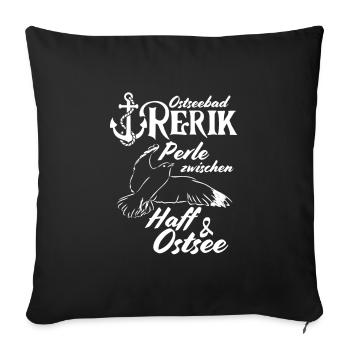 Rerik Ostseebad Rerik Perle zwischen Haff & Ostsee - Sofakissenbezug 45 x 45 cm - Schwarz - Vorne