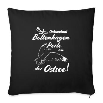 Boltenhagen Ostseebad und Perle an der Ostsee - Sofakissenbezug 45 x 45 cm - Schwarz - Vorne