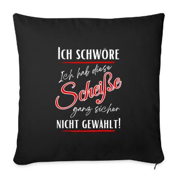 I swear I didn't choose this shit! - Sofa pillowcase 17,3'' x 17,3'' (45 x 45 cm) - black - Front