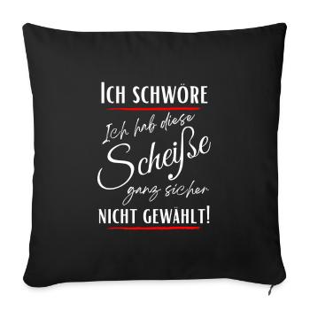 I swear I didn't choose this shit! - Sofa pillowcase 17,3'' x 17,3'' (45 x 45 cm) - black - Front