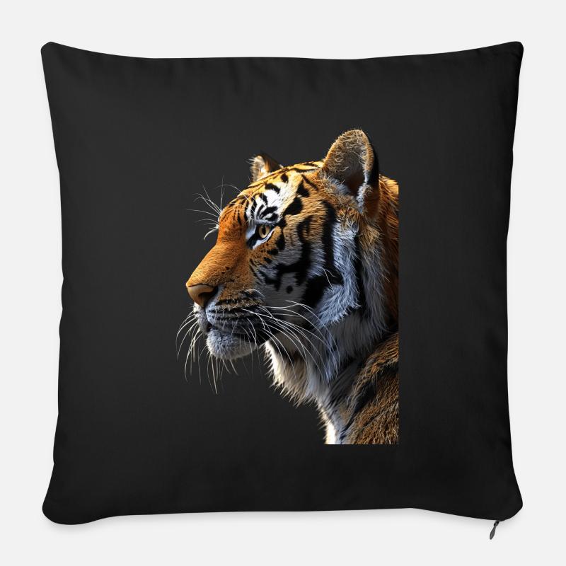 Bengalischer Tiger - Sofakissenbezug 45 x 45 cm - Schwarz