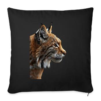 Lynx - Housse de coussin décorative 45 x 45 cm - noir - Devant