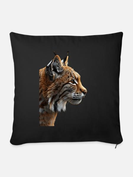 Rotluchs - Sofakissenbezug 45 x 45 cm - Schwarz