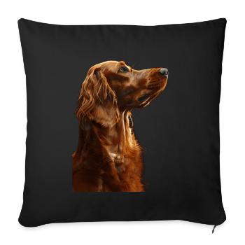 Irish Setter - Sofakissenbezug 45 x 45 cm - Schwarz - Vorne