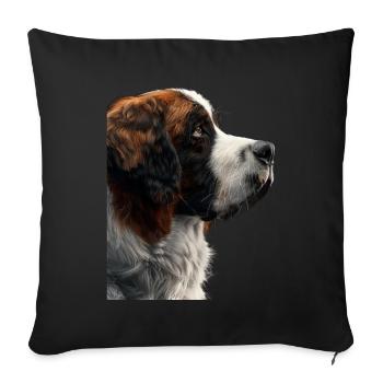 Saint Bernard - Sofa pillowcase 17,3'' x 17,3'' (45 x 45 cm) - black - Front