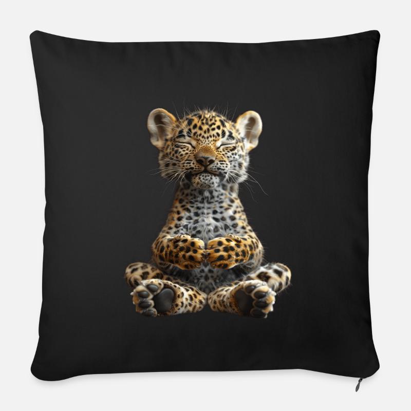 Leopard - Sofakissenbezug 45 x 45 cm - Schwarz