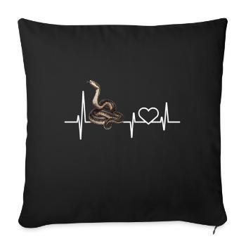 Serpent - Housse de coussin décorative 45 x 45 cm - noir - Devant
