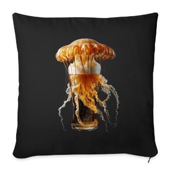 Jellyfish - Sofa pillowcase 17,3'' x 17,3'' (45 x 45 cm) - black - Front