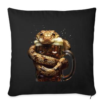 Serpent - Housse de coussin décorative 45 x 45 cm - noir - Devant