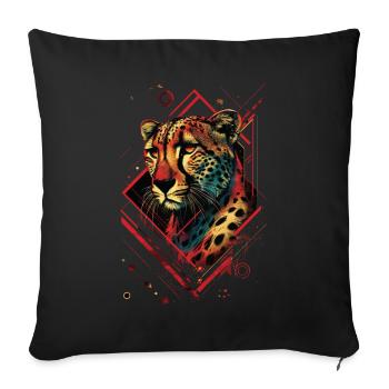 Cheetah - Sofa pillowcase 17,3'' x 17,3'' (45 x 45 cm) - black - Front