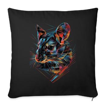 Loir - Housse de coussin décorative 45 x 45 cm - noir - Devant