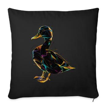 Canard - Housse de coussin décorative 45 x 45 cm - noir - Devant