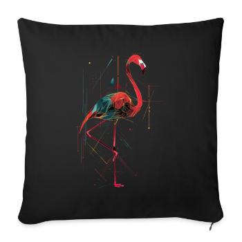 Flamingo - Sofa pillowcase 17,3'' x 17,3'' (45 x 45 cm) - black - Front