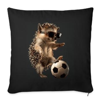 Igel - Sofakissenbezug 45 x 45 cm - Schwarz - Vorne