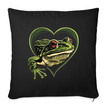 Frog - Sofa pillowcase 17,3'' x 17,3'' (45 x 45 cm) - black - Front