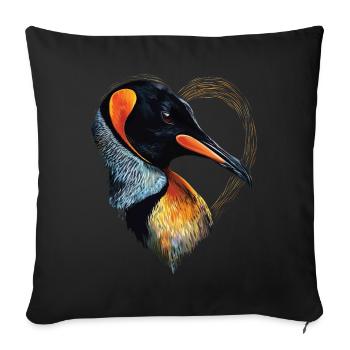 Penguin - Sofa pillowcase 17,3'' x 17,3'' (45 x 45 cm) - black - Front