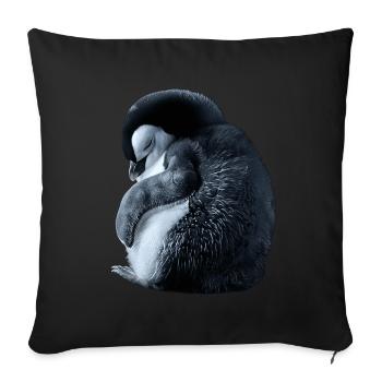 Penguin - Sofa pillowcase 17,3'' x 17,3'' (45 x 45 cm) - black - Front