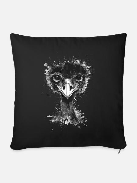 Emu - Sofakissenbezug 45 x 45 cm - Schwarz