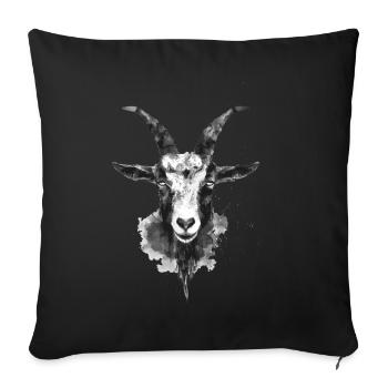 Chèvre - Housse de coussin décorative 45 x 45 cm - noir - Devant