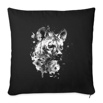 Hyena - Sofa pillowcase 17,3'' x 17,3'' (45 x 45 cm) - black - Front