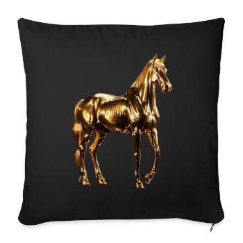 Pferd - Sofakissenbezug 45 x 45 cm - Schwarz - Vorne