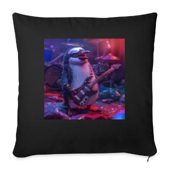 Penguin - Sofa pillowcase 17,3'' x 17,3'' (45 x 45 cm) - black - Front