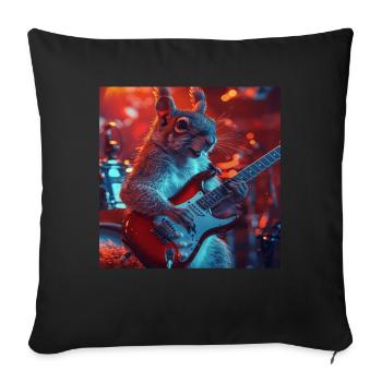 Squirrel - Sofa pillowcase 17,3'' x 17,3'' (45 x 45 cm) - black - Front