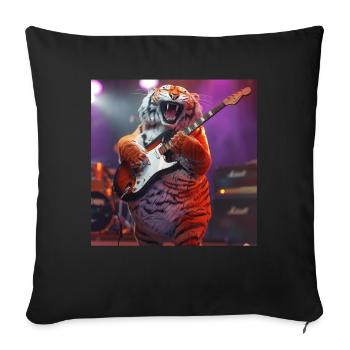 Tiger - Sofa pillowcase 17,3'' x 17,3'' (45 x 45 cm) - black - Front