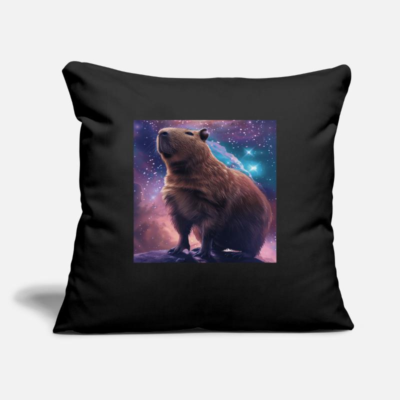 Capybara Housse de coussin décorative 45 x 45 cm