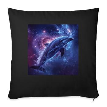 Dolphin - Sofa pillowcase 17,3'' x 17,3'' (45 x 45 cm) - black - Front
