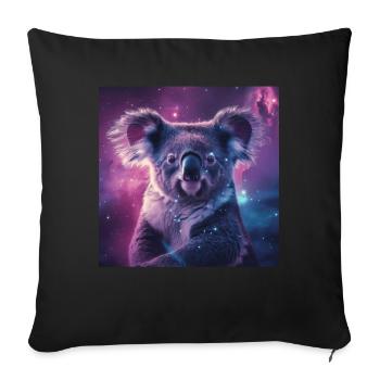 Koala - Sofa pillowcase 17,3'' x 17,3'' (45 x 45 cm) - black - Front