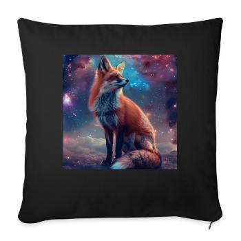 Fuchs - Sofakissenbezug 45 x 45 cm - Schwarz - Vorne