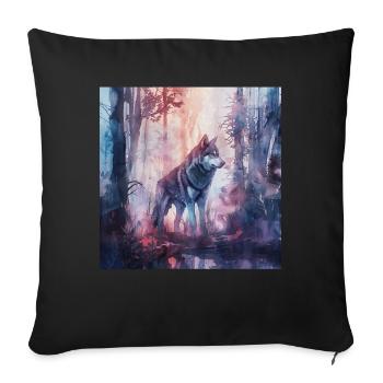 Chien - Housse de coussin décorative 45 x 45 cm - noir - Devant