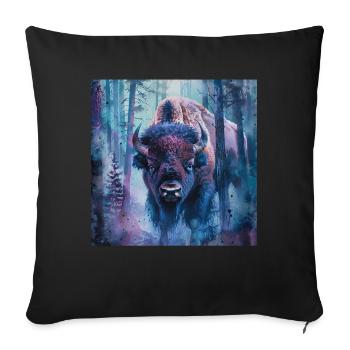 Bison - Sofa pillowcase 17,3'' x 17,3'' (45 x 45 cm) - black - Front