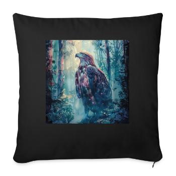 Adler - Sofakissenbezug 45 x 45 cm - Schwarz - Vorne