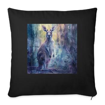 Kangaroo - Sofa pillowcase 17,3'' x 17,3'' (45 x 45 cm) - black - Front
