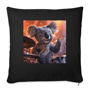 Koala - Sofa pillowcase 17,3'' x 17,3'' (45 x 45 cm) - black - Front