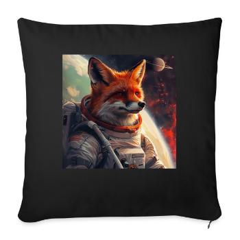 Fuchs - Sofakissenbezug 45 x 45 cm - Schwarz - Vorne