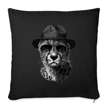 Gepard - Sofakissenbezug 45 x 45 cm - Schwarz - Vorne