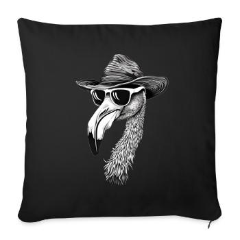 Flamingo - Sofa pillowcase 17,3'' x 17,3'' (45 x 45 cm) - black - Front