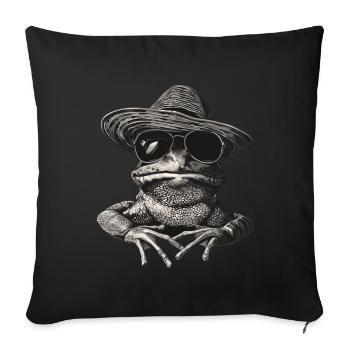Frog - Sofa pillowcase 17,3'' x 17,3'' (45 x 45 cm) - black - Front